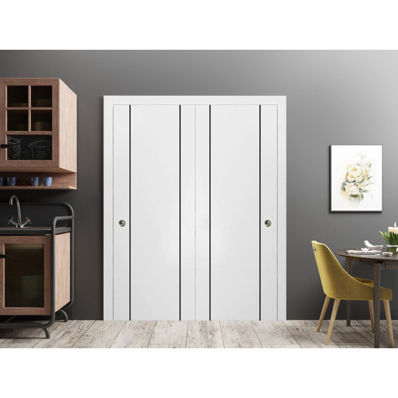 Finition en bois massif manufacturé, Satin blanc, 36 po x 84 po