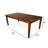 Modern 59 Inch Rectangular Dining Table, Solid Rubberwood