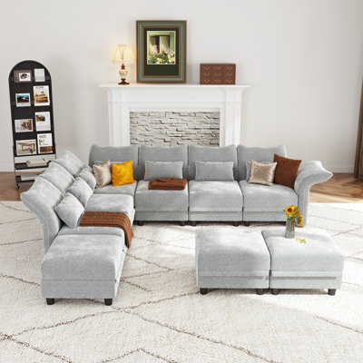 Caralina Upholstered Reclining Sectional Reversible