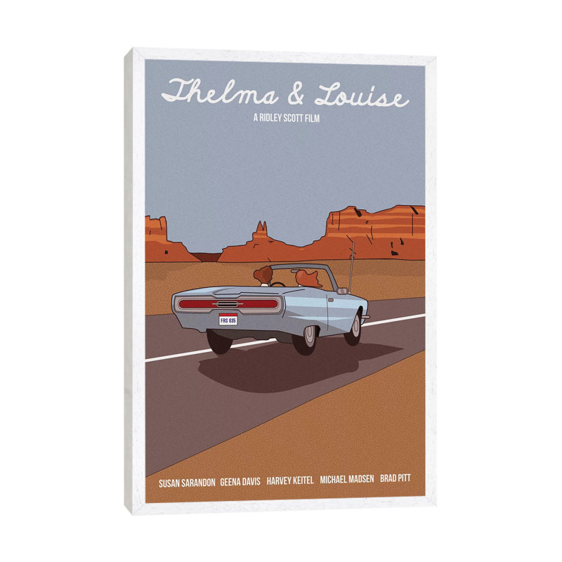 Thelma and Louise 1 Piece Wall Art on Canvas, 152.5 cm H x 101.5 cm W, White Framed