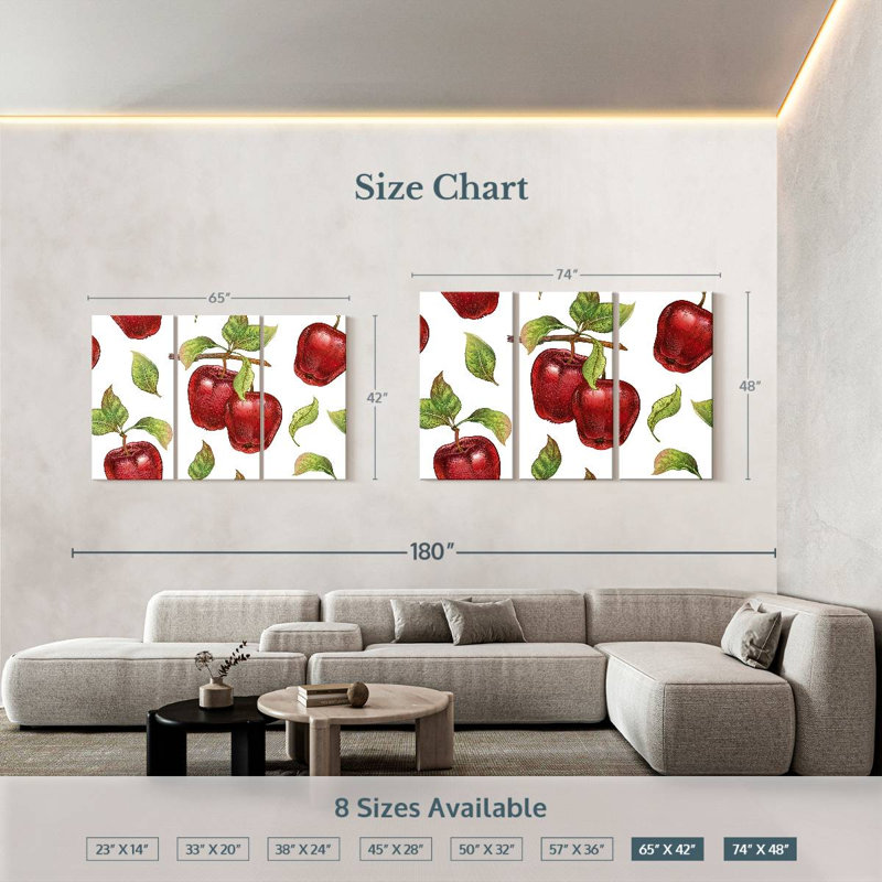 Yarlin Luscious Apples, 42" H x 65" W