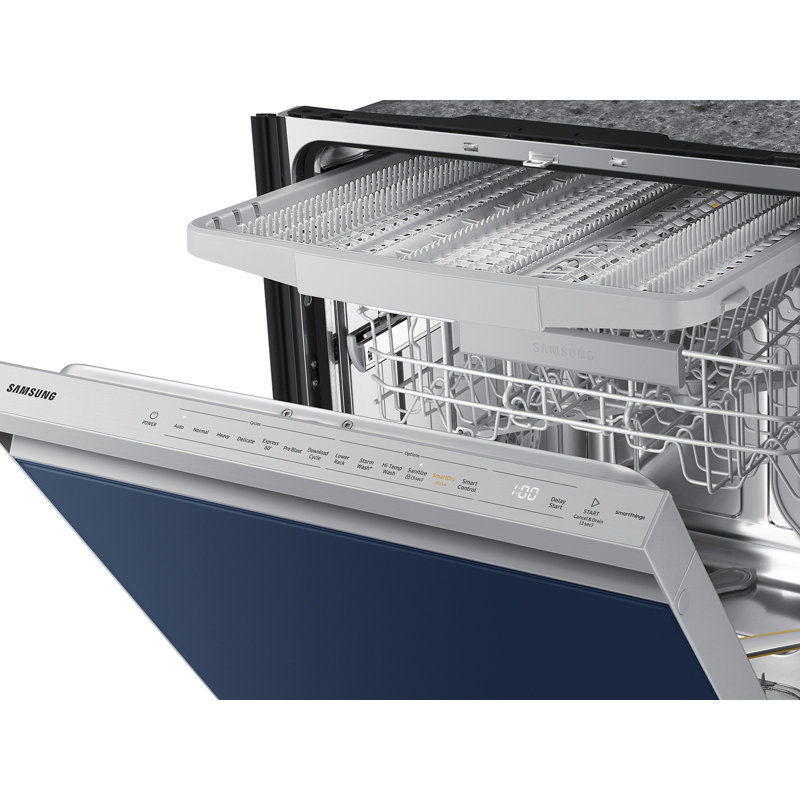 Samsung Bespoke Custom Dishwasher Panel, Navy Steel