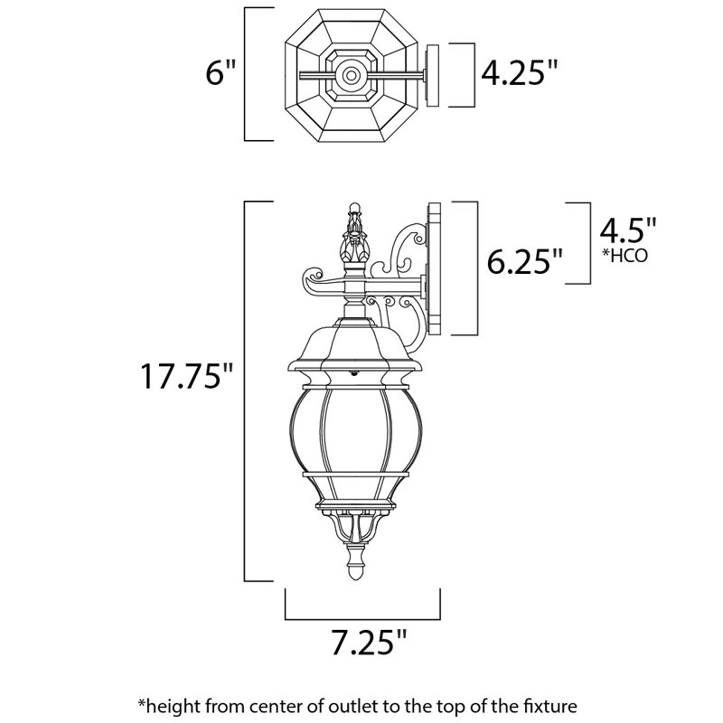 Aquilar Aluminum Wall Light, Black