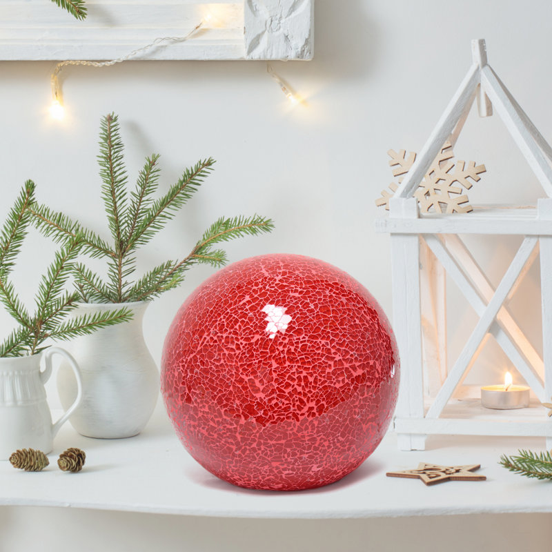 Brathwaite Ceramic Globe Lamp, Red