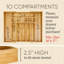 Organisateur de tiroir en bambou extensible pour la cuisine