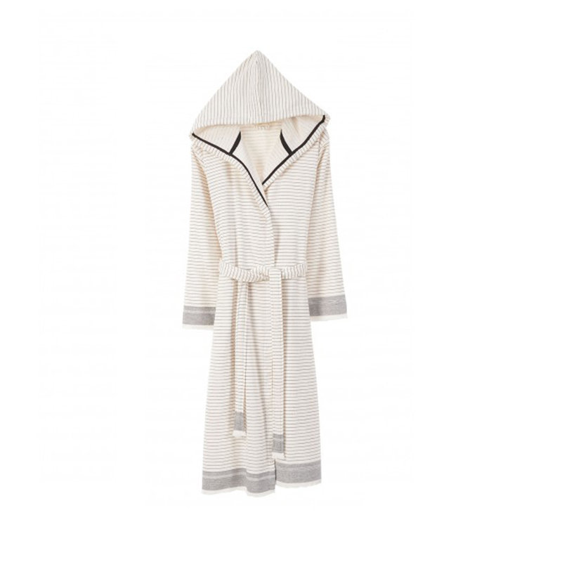 Peignoir en ratine 100% coton Condit, Blanc cassé, M