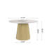 Table de salle à manger moderne de 47 po de style Mid-Century en bois de pierre avec base en U en bois naturel 4-8 - coloré-89205024-89205025-89205026