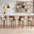 Swivel Faux Leather Counter Height Bar Stools-1141682187-1145202041