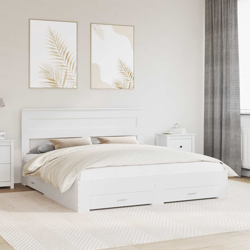 Bed, White, Super King (6')