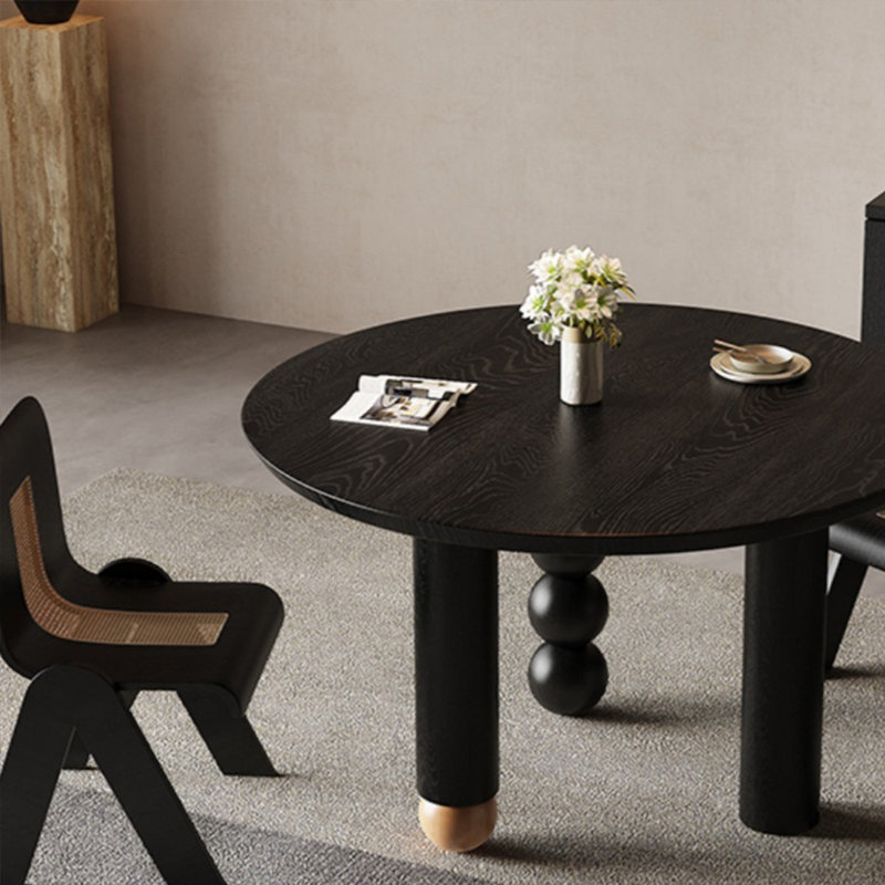 Select a high-end solid wood table set, 29.52"H x 47.24"L x 47.24"W