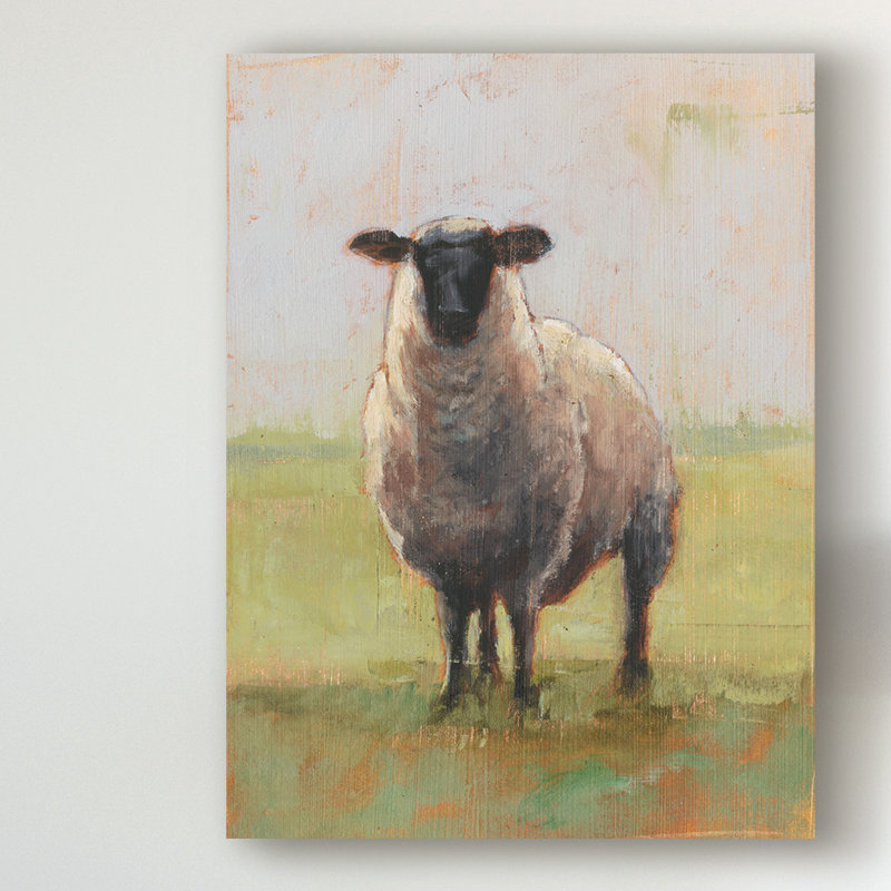 « away from the troupeau i », peinture sur toile tendue, H 19 po x l 14 po x P 2 po