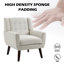 Fauteuil rembourré capitonné de 29 po de largeur avec pieds en bois massif Stephanny-1091855534