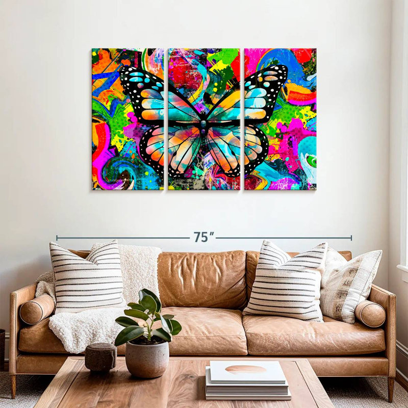 Trippy Butterfly, 36" H x 57" W