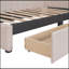 Lit de jour rembourré avec 2 tiroirs de rangement, structure de canapé-lit simple, aucun sommier nécessaire, tissu en lin-507507274