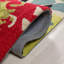 Tapis crocheté à la main à motif floral bleu / jaune / gris Doyle-22211942