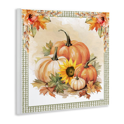 "Autumn Pumpkins", art mural sur toile par Nicole DeCamp