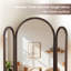 Miroir sur pied arqué en bois 3 panneaux l 66,5 po x H 71 po