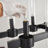 47 Inch 12-Light Modern Farmhouse Linear Chandelier with Clear Glass Shades-2051837345