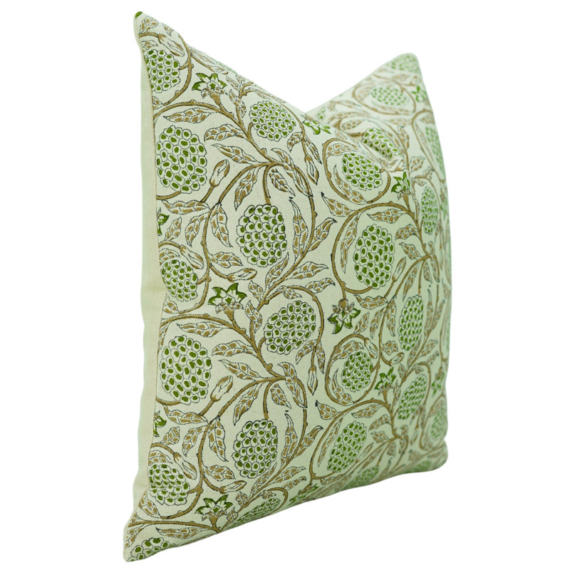 Housse de coussin en coton Floral, H 12 po x l 20 po, Rectangulaire