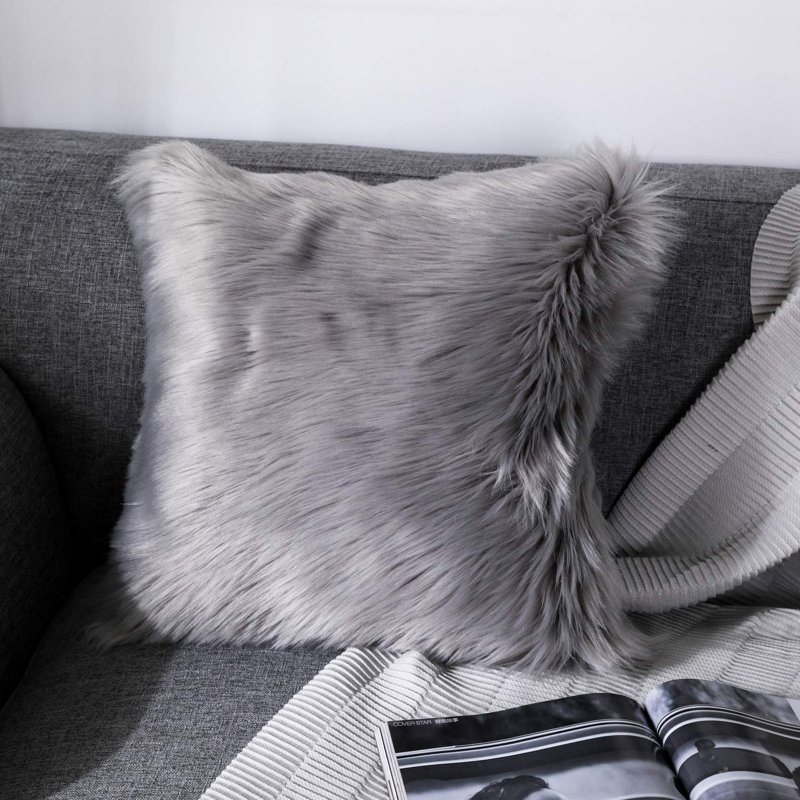 Throw Pillow, Gray, Pillow Cover