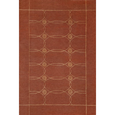 Sparta Geometric Area Rug in Paprika/Yellow/Gold