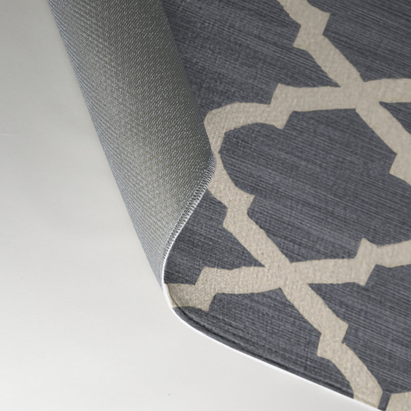 Tapis gris intérieur et extérieur Trellis, Rectangle 5 pi x 7 pi