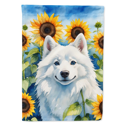 Drapeau de la maison du tournesol Malamute d'Alaska