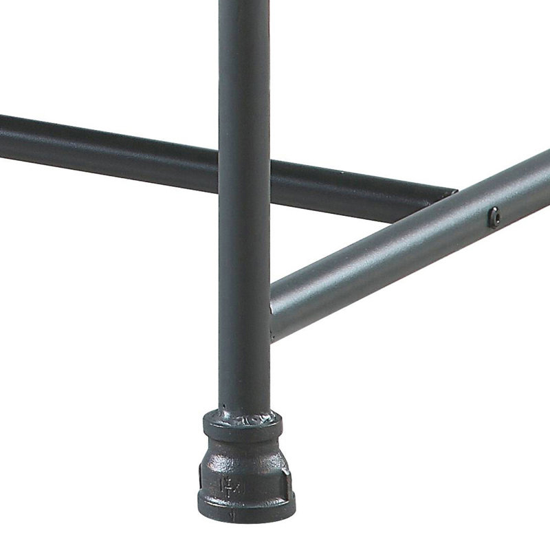 Banc de chambre de style industriel gris avec pieds de soutien en métal - doux et élégant