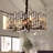 6 Lights Dimmable Round Black Crystal Chandelier