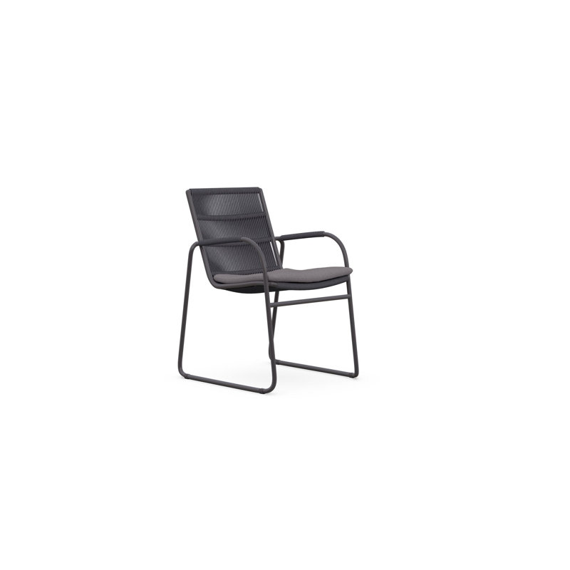 Cebu Stackable Dining Chair + Graphite Cushion