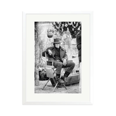 Clint Eastwood Relaxing On Set