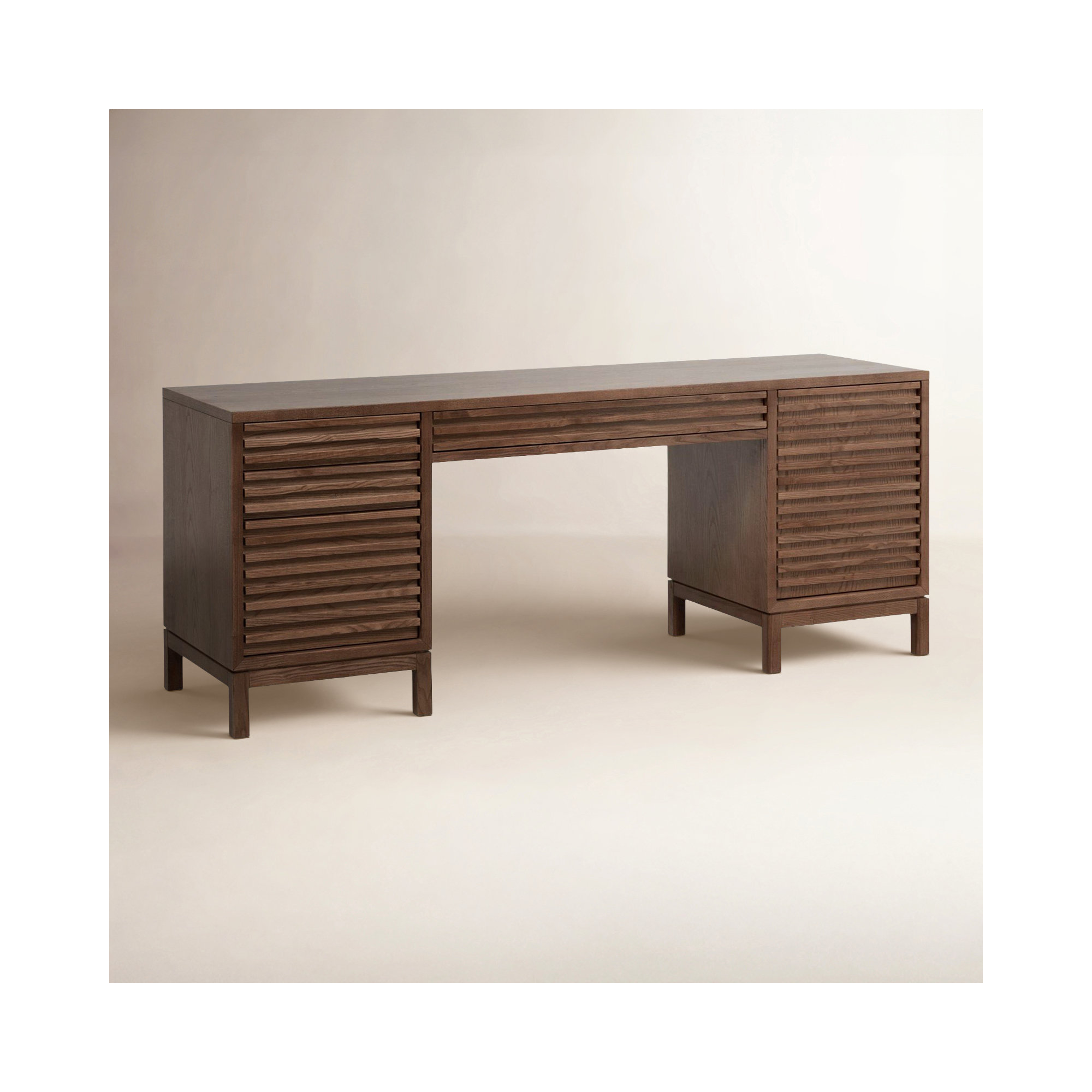Finnian 72" Executive Desk, Brown
