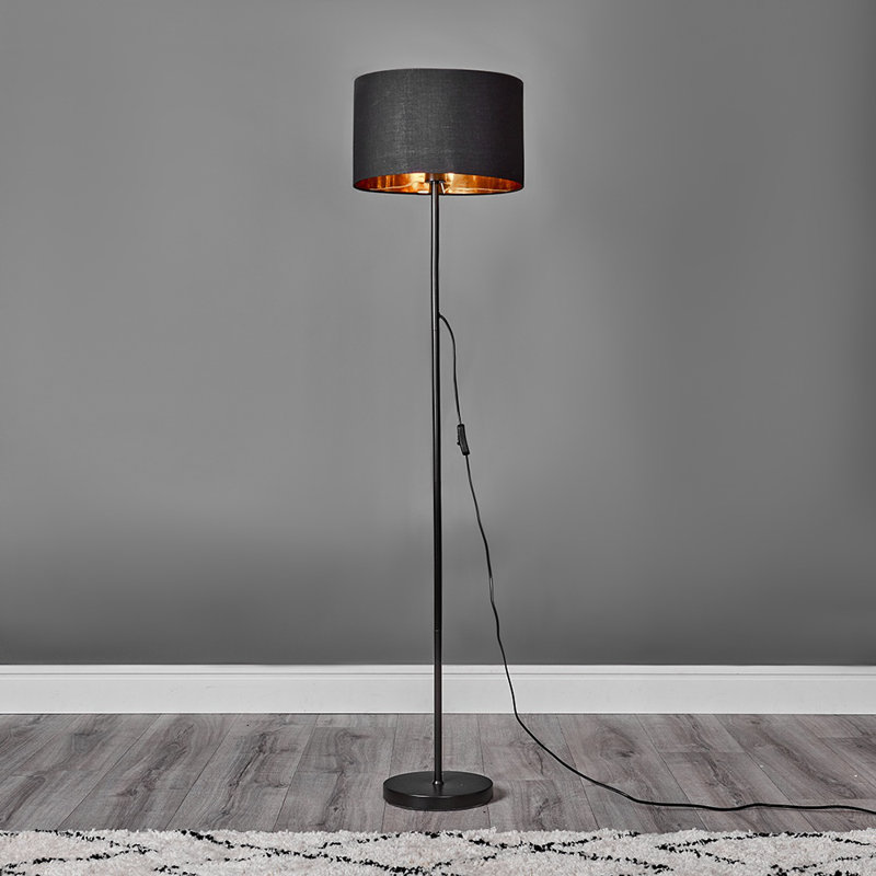 Candice 144cm Traditional Floor Lamp, Black