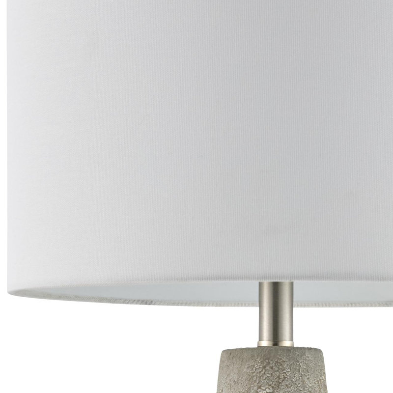 Lampe de table Lockwood, Blanc / Blanc, Gris