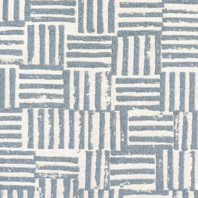 Schumacher x Caroline Z Hurley Patchwork Fabric, Ocean
