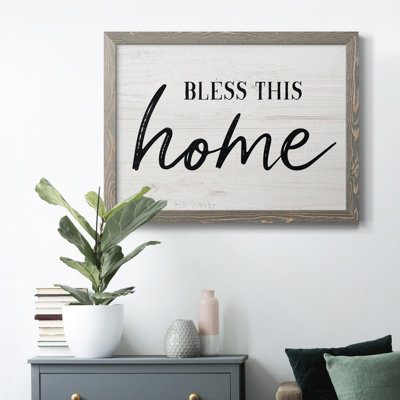 «Bless This Home», reproduction sur toile encadrée
