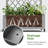 Cedar Metal Rectangular Individual Planter Box With Trellis With Wheels-441523117