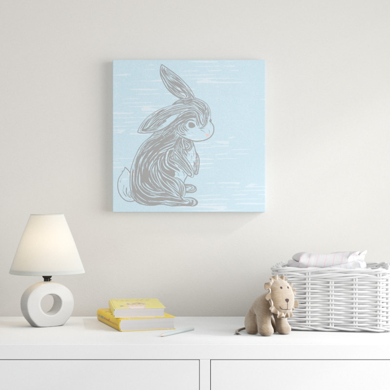 « baby lapin », art sur toile