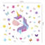 Décalcomanie murale papillons et licorne magique