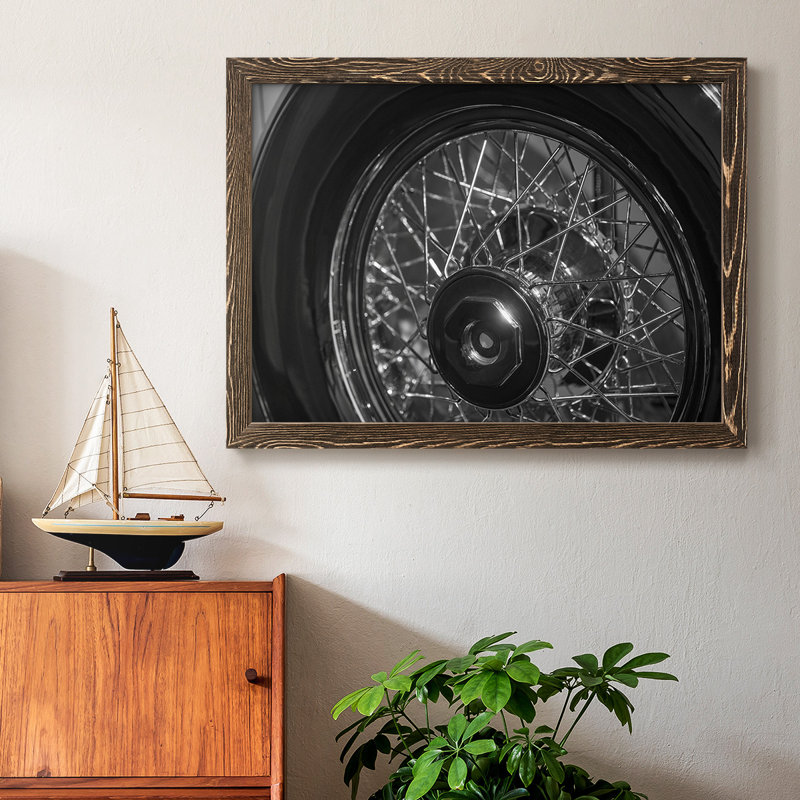 " Vroom I ", 18" H x 26" W x 1.5" D, Walnut