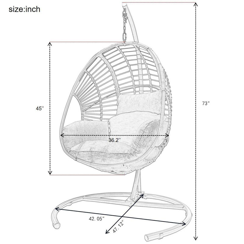 Chaise hamac Ciabhan avec support