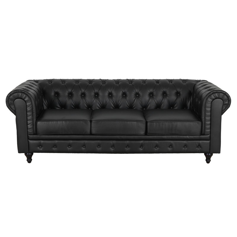 Darley Faux Leather L-Shaped Sectional, Left Hand Facing