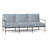 Roma 77" Wide Outdoor Patio Sofa with Cushions-1146503517-1146503935