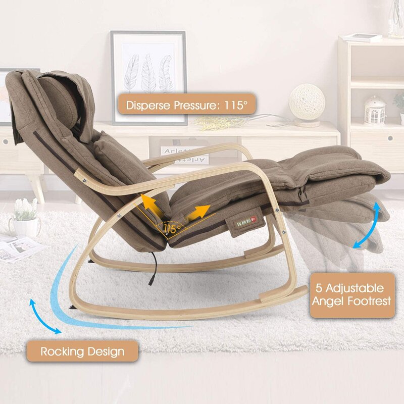 Rilassa Upholstered Power Reclining Massage Chair & Reviews | Wayfair