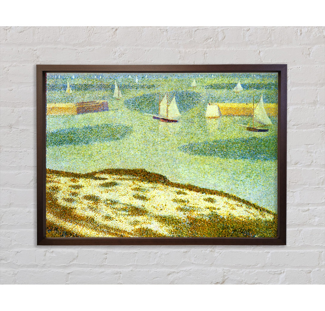 Eingang zu Port-En-Bessin von Georges Seurat - Einzelne Bilderrahmen Kunstdrucke auf Leinwand