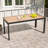 Rectangular Patio Coffee Table with Metal Frame