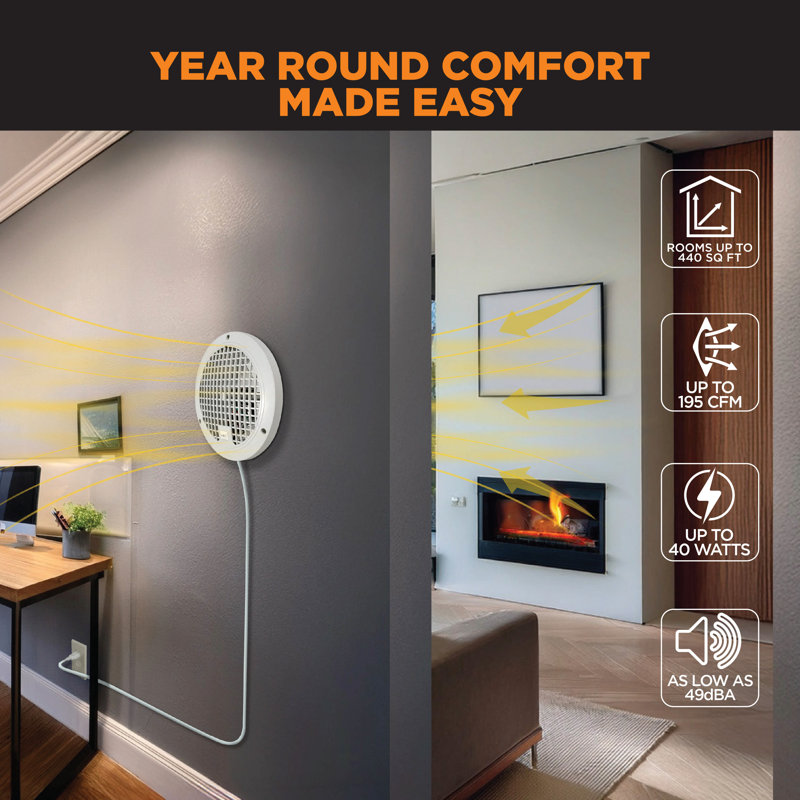 Thruwall 10.75" Wall Mounted Fan