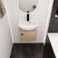 Petit meuble-lavabo de 18 po avec lavabo en céramique, montage mural (KD-PACKING)