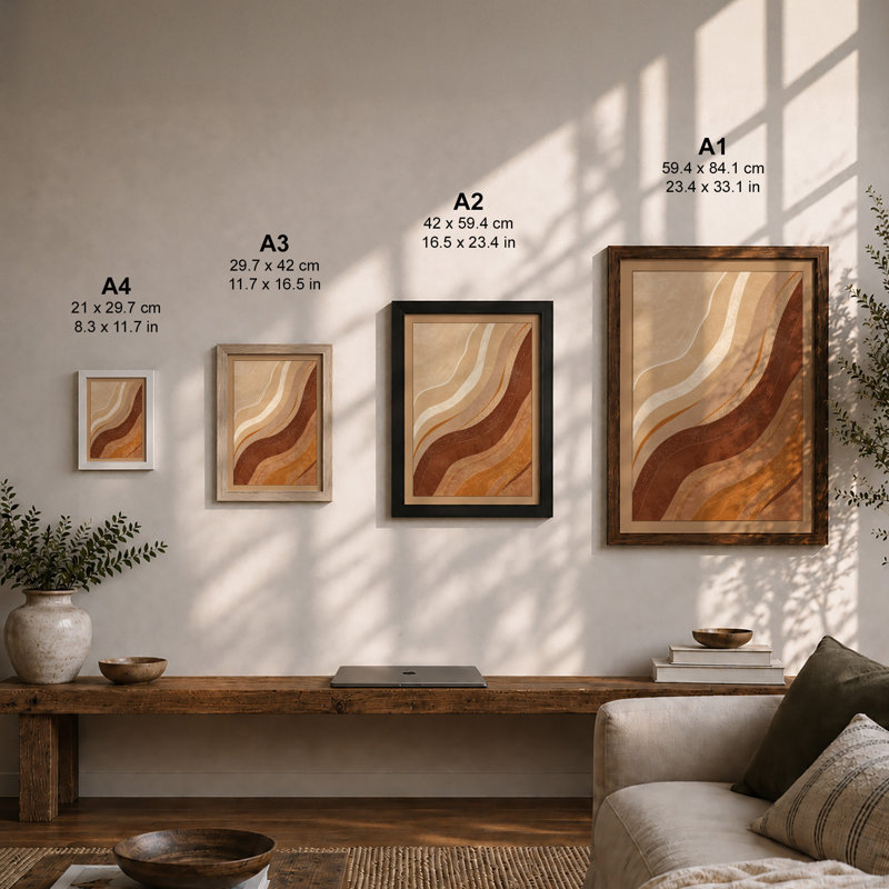 Earth Currents Minimalist - Print, Unframed, A1 - 84.1 x 59.4 cm