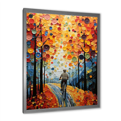 " Bicycle Journey Pointillism "